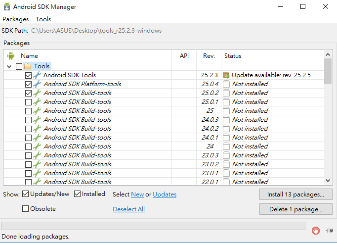 Android SDK Manager